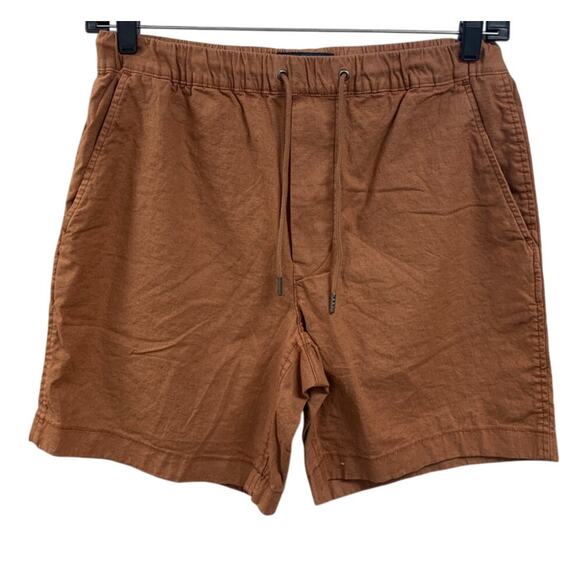 New American Eagle Mens Small Rusty Brown Flex Drawstring Waist Shorts - Picture 1 of 5